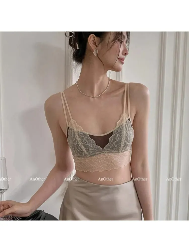 Sexy Lace Bralette No Underwire | Γαλλικό Triangle Cup σουτιέν | Καλοκαιρινό λεπτό αναπνεύσιμο για γυναίκες | Εσώρουχα αδυνατίσματος με λουράκια στην πλάτη — image 2