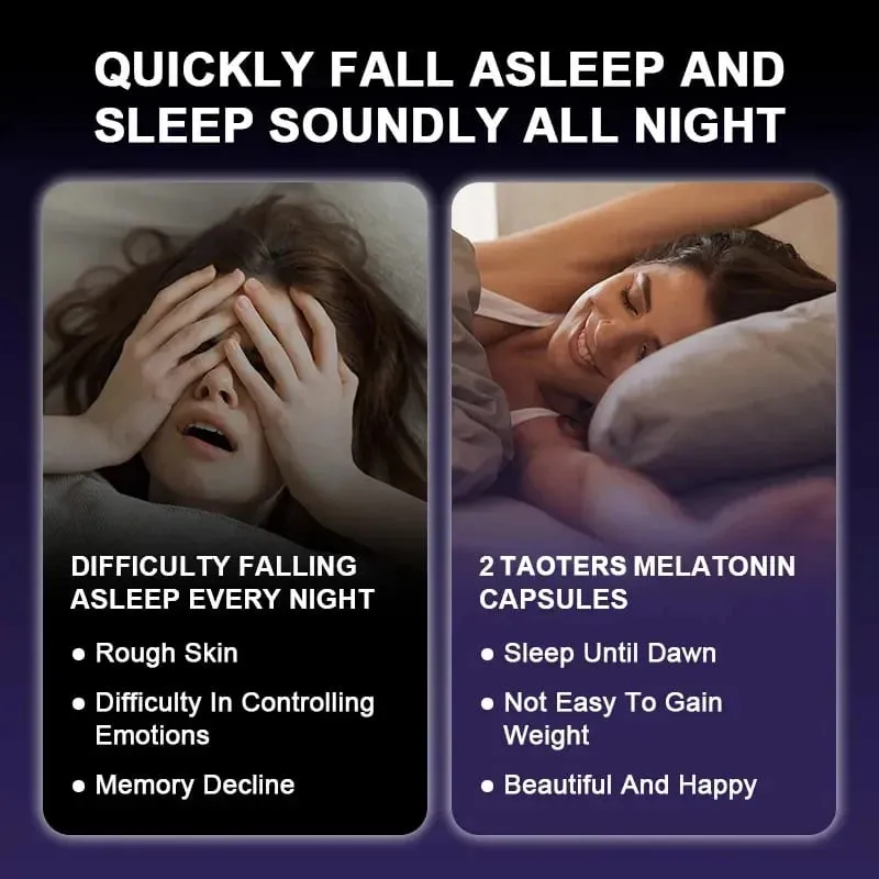 Melatonin capsules 10MG - promotes restful sleep and reduces stress uninterrupted sleep antioxidant effect