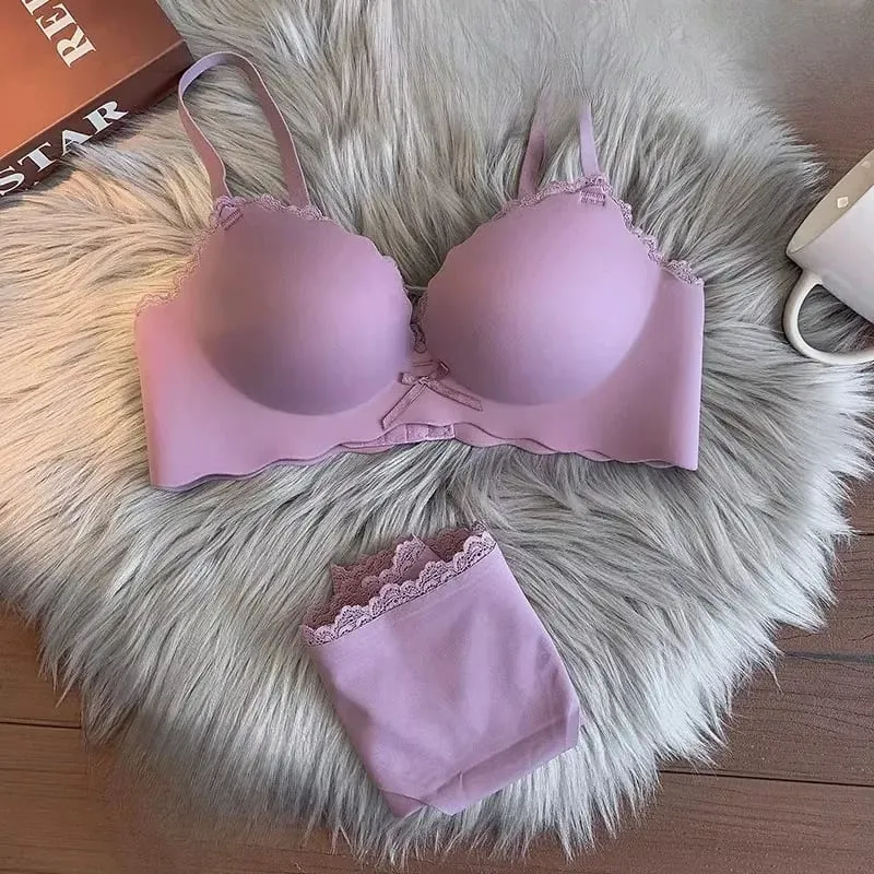 Hot Selling Γυναικεία Push Up Σετ σουτιέν Αδιάλειπτη Ασύρματη Στήριξη Άνετα Εσώρουχα S-XL για Νεαρές Γυναίκες Μαλακά καθημερινά ρούχα — image 2