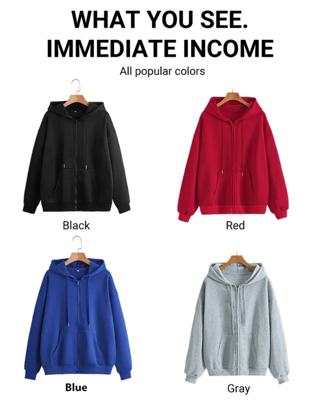 Sweat à capuche à fermeture éclair pour hommes, personnalisé, imprimé personnalisé, mode décontractée, manteau ample pour jeunes, vêtements de sport de base sur le campus, haut de poche de rue, M-3XL
