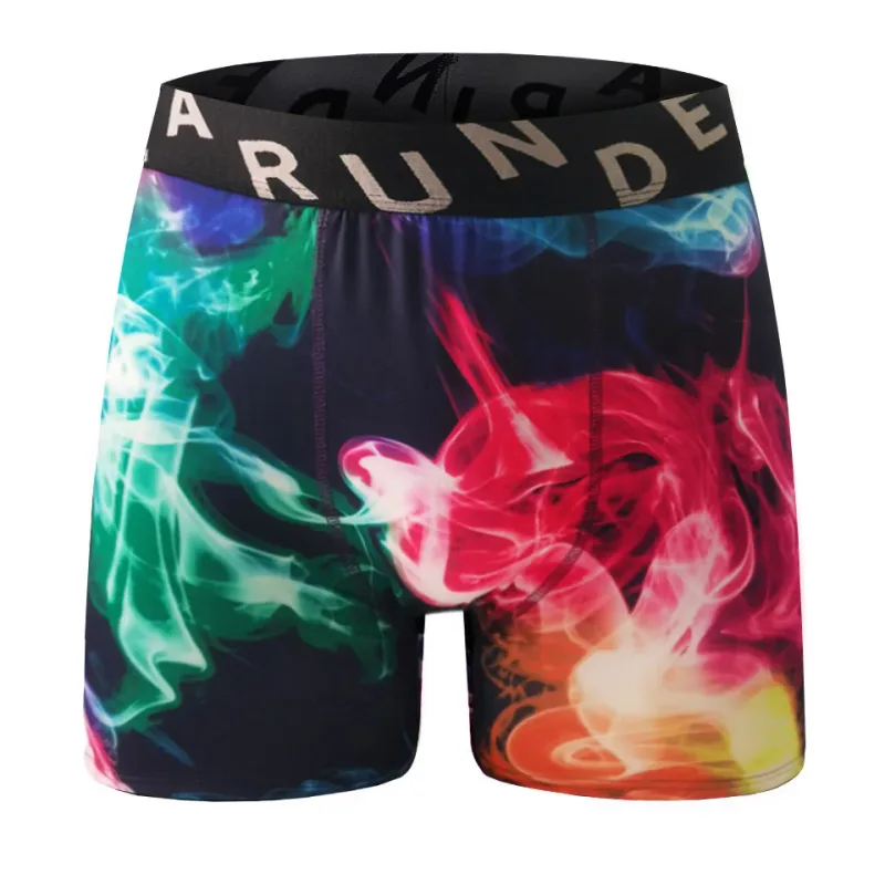 Moda Erkek 3D Kedi Baskılı Komik Desenli Tilament Pantolon Nefes Alabilir ve Rahat Hızlı Kuru Spor Boxer Külot Büyük Beden