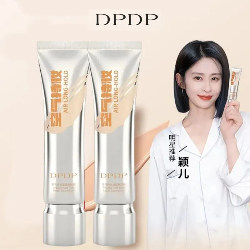 30ml DPDP Long-wear Liquid Foundation + F4 Dual-ended Foundation Brush Makeup Set Long Lasting Coverage Base Cosmetic Applicator