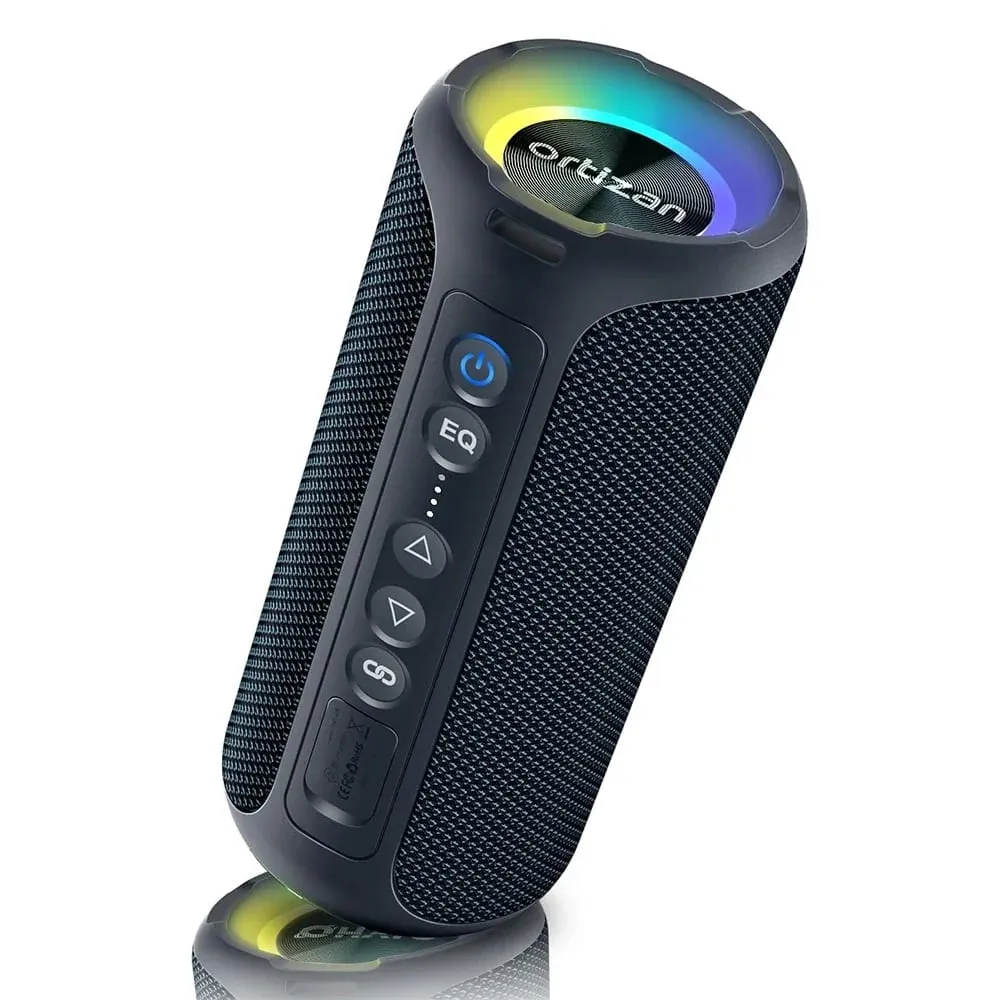Ortizan Bluetooth Speaker 40W TWS רמקול נייד עם סטריאו סאונד בס Bluetooth 5.3 Wireless USB Type C חיצוני 6600mAh סוללה
