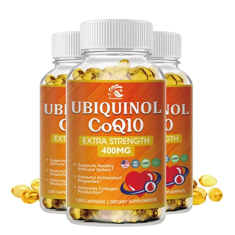 Greensure 400mg Absorbable Coenzyme Q10 Capsules 60/120 Vegetable Capsules - Protective Antioxidant