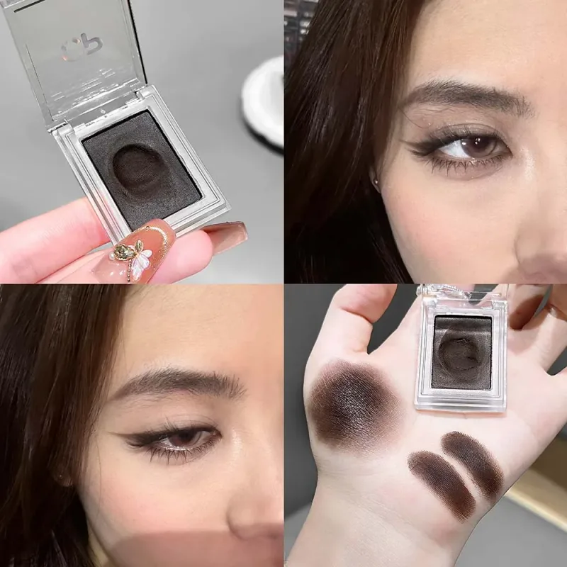 Dark Red Brown Monochrome Eyeshadow Cream Mashed Potato Natural Smudge-Resistant Non-Drying Matte Eye Shadow Waterproof Eyeliner
