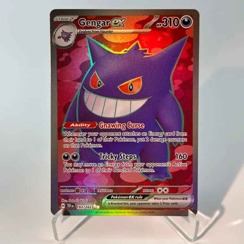 כרטיסי פוקימון 151 PKM PTCG3-D Bulbasaur Squirt Rainbow Gengar לשעבר Holographic Ex GX Rare Collection מתנות צעצועי קרב לתחביבים