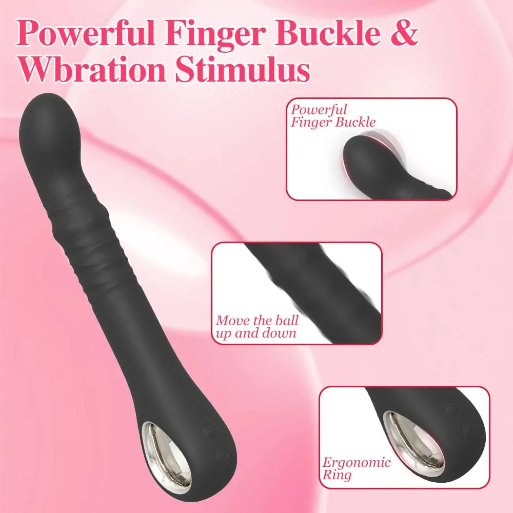 Swing G Spot Dildo Vibrator נשים דגדגן ממריץ רטט טלסקופי אנאלי באט פלאג נקבה דחף צעצועי מין למבוגרים — image 3