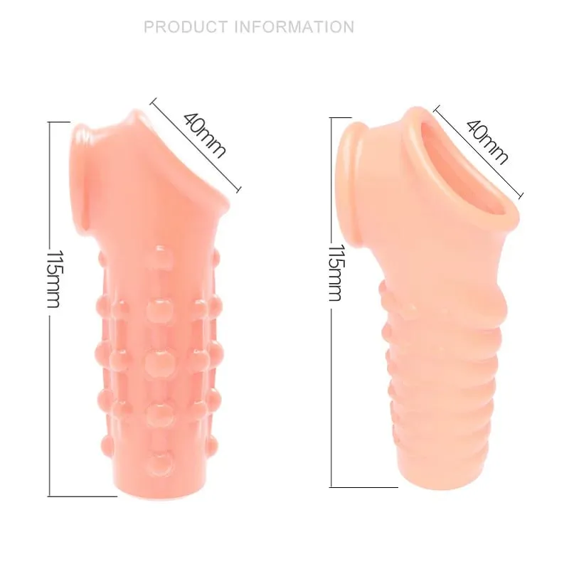 New Penis Ring Extension Sleeve Reusable Cock Rings Delayed Ejaculation Condoms Male Penis Sex Toys For Men Adult 18 No Vibrator