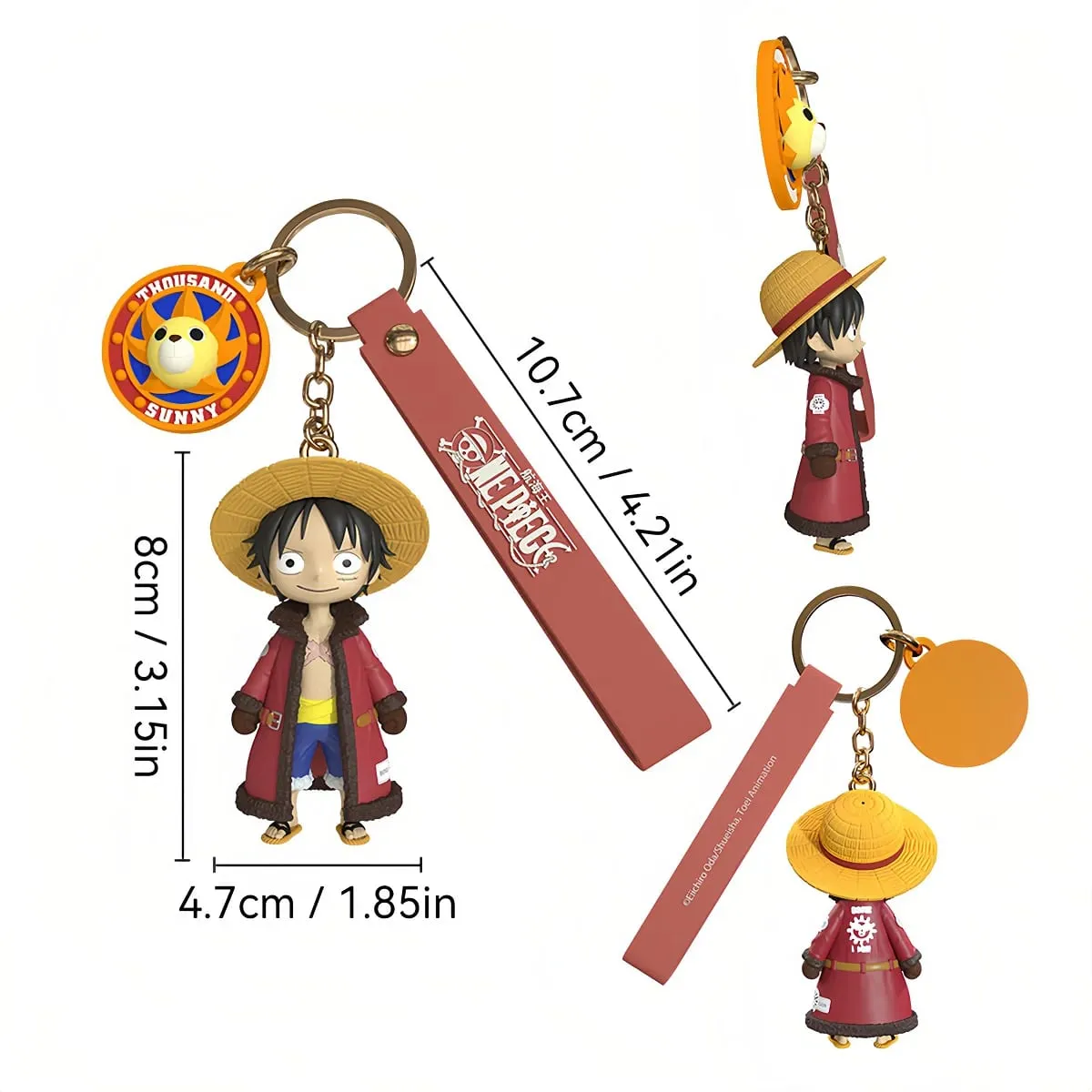 Γνήσιο ONE PIECE Anime Figure Monkey D Luffy Chopper Μπρελόκ με κινούμενα σχέδια Τσάντα στολίδι Κούκλες Παιδικό δώρο γενεθλίων Δώρα Χριστουγέννων — image 3