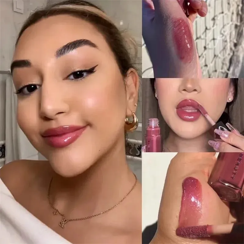 Fenty Beauty Transparent Lip Gloss Multicolor Moisten Shine Glitter Lip Plumper Makeup Beginner Liquid Lipstick Makeup Cosmetics