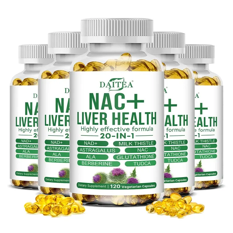 NAC & Milk Thistle Complex Capsules Supports Liver Cleanse & Repair Detox Digestive Health Cellular Health & Immune Wellness