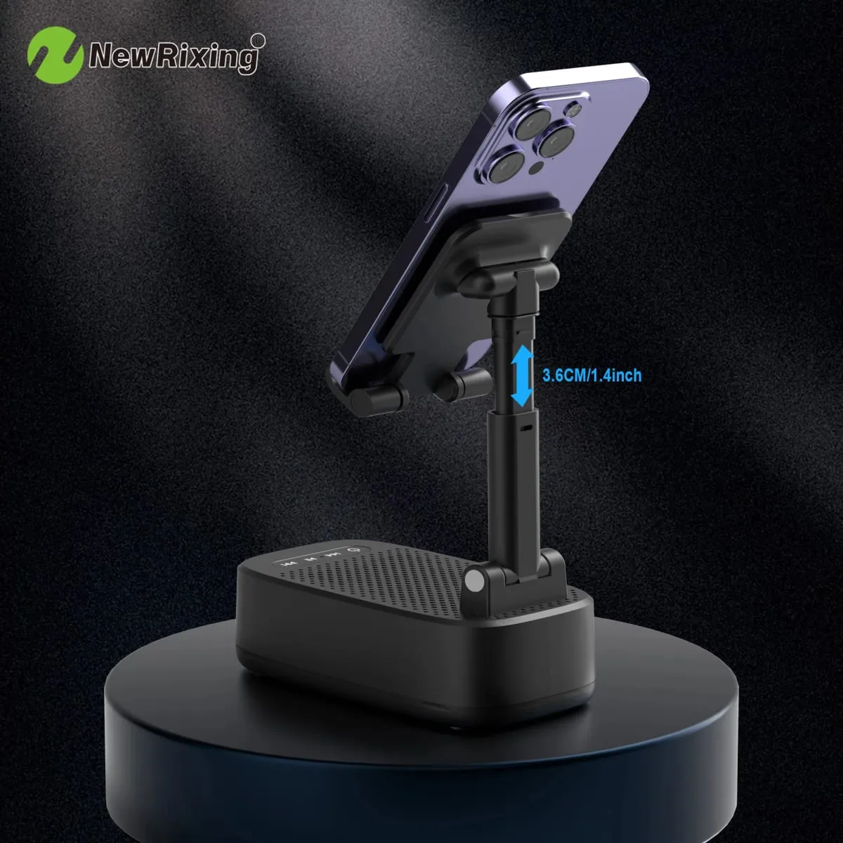 Wireless Phone Holder Portable Speaker Speaker Phone Holder Emergency Power Bank 1800mAh Battery USB Charging Hands-Free — image 5