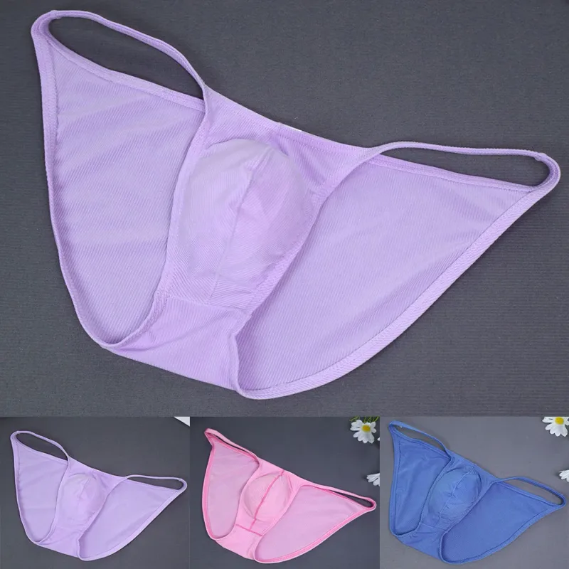 1pc Men Ribbing High Fork Underwear Brief U Convex Pouch Low Rise Panties Solid Color Breathable Comfortable Underpants — image 15