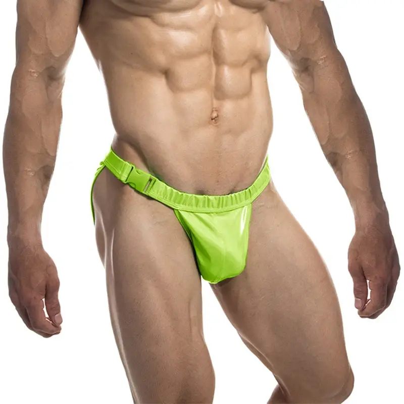 Leather Sexy Gay Male Bikini Men Underwear Brief and Swimwear All in One. You Can Use It As An Underwear or Swimwear,Up To You.