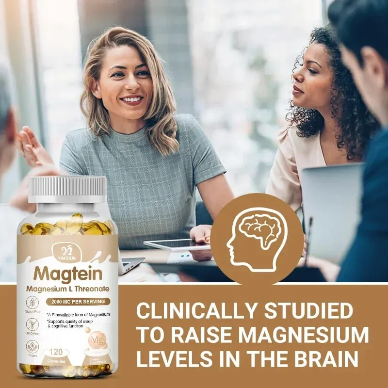 Pure Magtein Magnesium L-Threonate Capsules for Improves Sleep Quality & Cognitive Performance Reduces Anxiety & Neuro Health — image 3