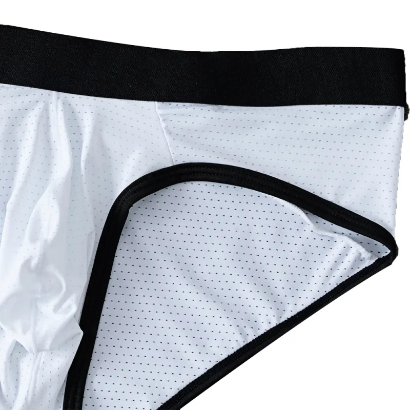 Fashion Mens Underwear Briefs Breathable Mesh Men's Panties Men Brief Bikini Underpants Back Patch Big Pouch Man Trunks D3-11 — image 10