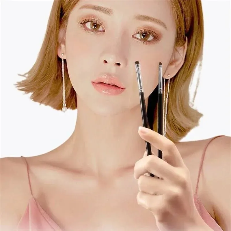 Kleine Hoek Precieze Detail Oogschaduw Borstel Zacht Paardenhaar Ooglid Markeerstift Liggende Zijderups Make-Up Kwasten Ogen Make Up Gereedschap