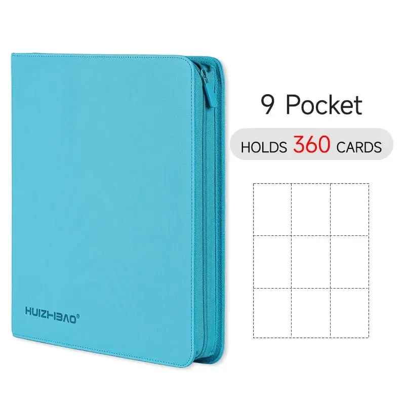 9/12 Pocket Zipper Card Binder אלבום כרטיסי מסחר כרטיס טעינת צד עמיד עבור mtg tcg עבור פוקימון עבור yugioh לכדורגל