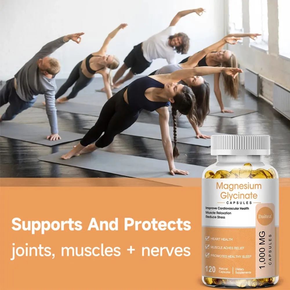 Magnesium Glycinate Supplement with Vitamins To Promote Natural Sleep Reduce Stress and Anxiety and Support Bone Health — image 3