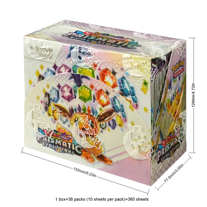 Εμπορική κάρτα Pokémon 360Pcs English Pokémon TCG: Prismatic Evolutions Scarlet Violet Box 36 Pack Box