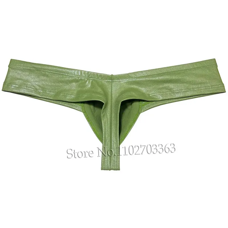Cheeky Bikini Brief Men's Underwear Thong Contour Pouch Tangas Male Lingerie Bikini Briefs Beach Micro Underpants Soft Wet Look — image 22