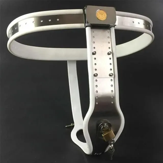 Female Stainless Steel Chastity Belt BDSM Bondage Adjustable Chastity Underwear Sex Toys for Woman Lockable Device Adult Product — image 9