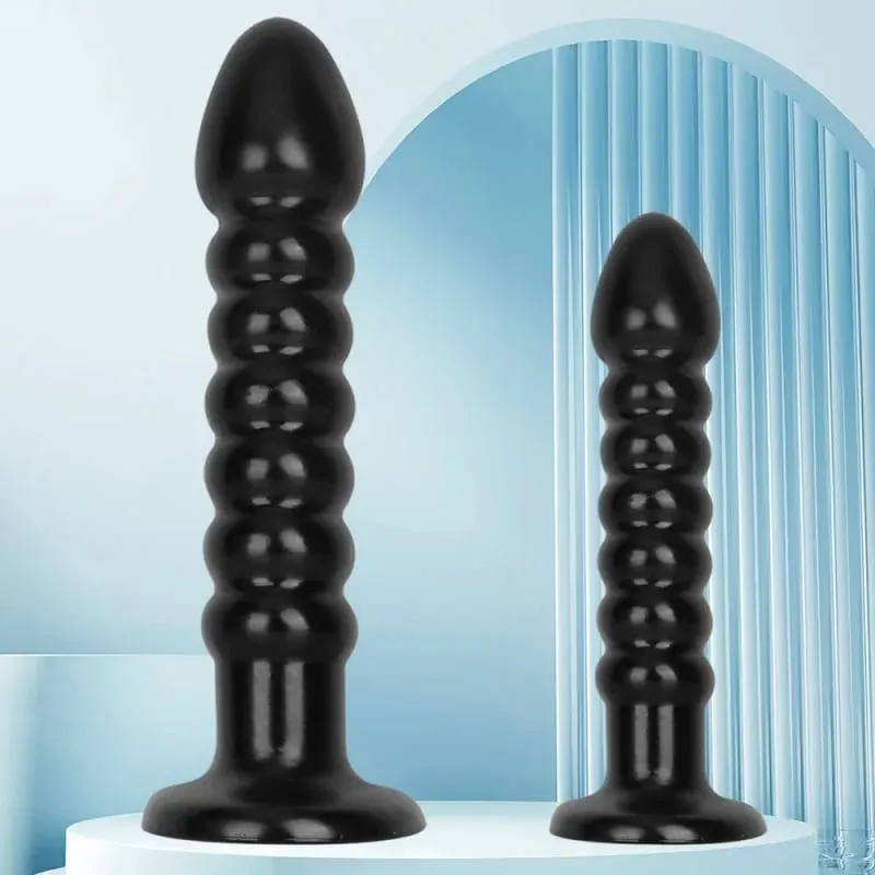 Consoladores con tapón Anal enorme estimulan el ano, la vagina, tapón Anal, pene grande, masaje de próstata, dilatador Anal con ventosa, Juguetes sexuales, masturbador 18