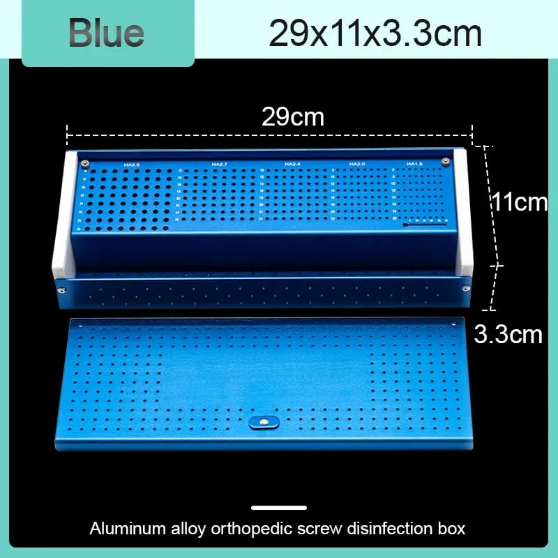Pet Screw Box Κουτί αποστείρωσης από κράμα αλουμινίου Ορθοπεδικό βιδωτό όργανο αποστείρωσης κουτί αποθήκευσης Θήκη，Εργαλεία μακιγιάζ