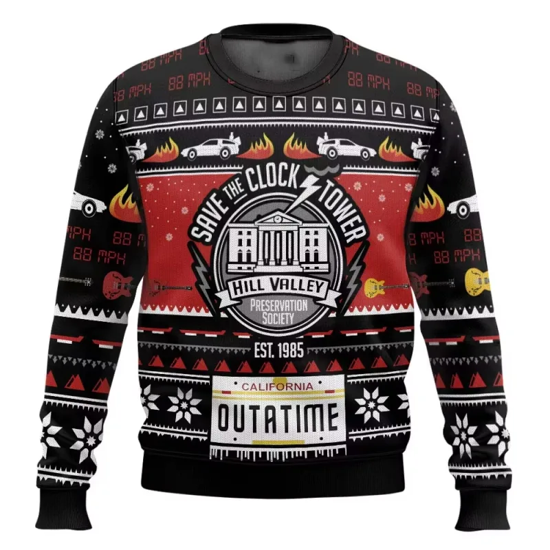 outono e inverno de volta ao futures suéteres feios de Natal, camisas de anime de desenho animato per homens e mulheres, roupas