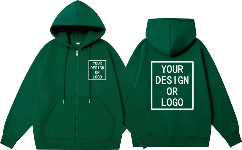 Personnalisez votre propre logo/photo Personnalisé Personnalisé Homme Femme Bricolage Fermeture Éclair Sweat à capuche Décontracté Sweat à capuche Nouveau Pull