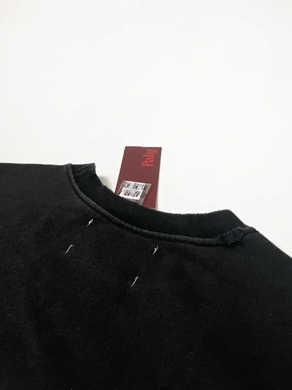 Nouveau surdimensionné PALY sweat à capuche pour homme femme lavé noir endommagé meilleure qualité décontracté Vintage Cardigan Zip sweats — image 28