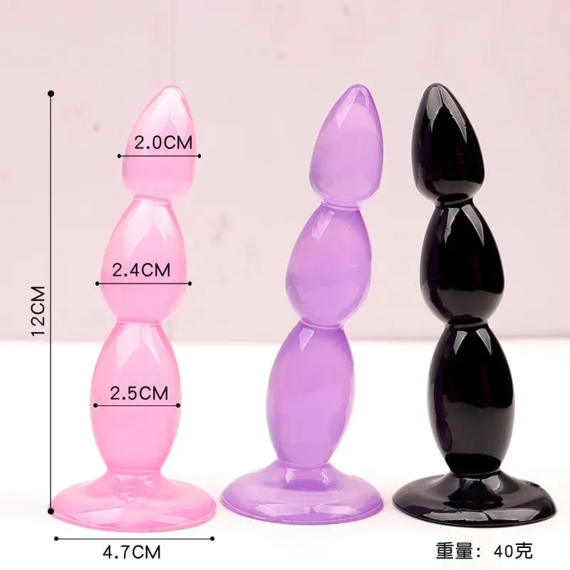 1 PC Butt Plug דילדו בטן ערמונית עיסוי לשני המינים סקסי פקק TPE אנאלי תקעים חרוזים צעצוע מין למבוגרים לגברים נשים משחקים למבוגרים