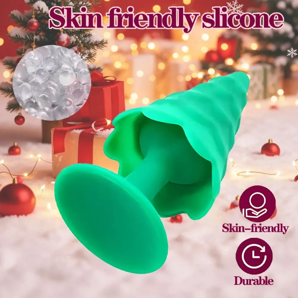 Silicone Christmas Tree Anal Plug Anal Trainer Prostate Massager Anal Sex Adult Sex Toys Women's SM Toys Gay Adult Sex Games
