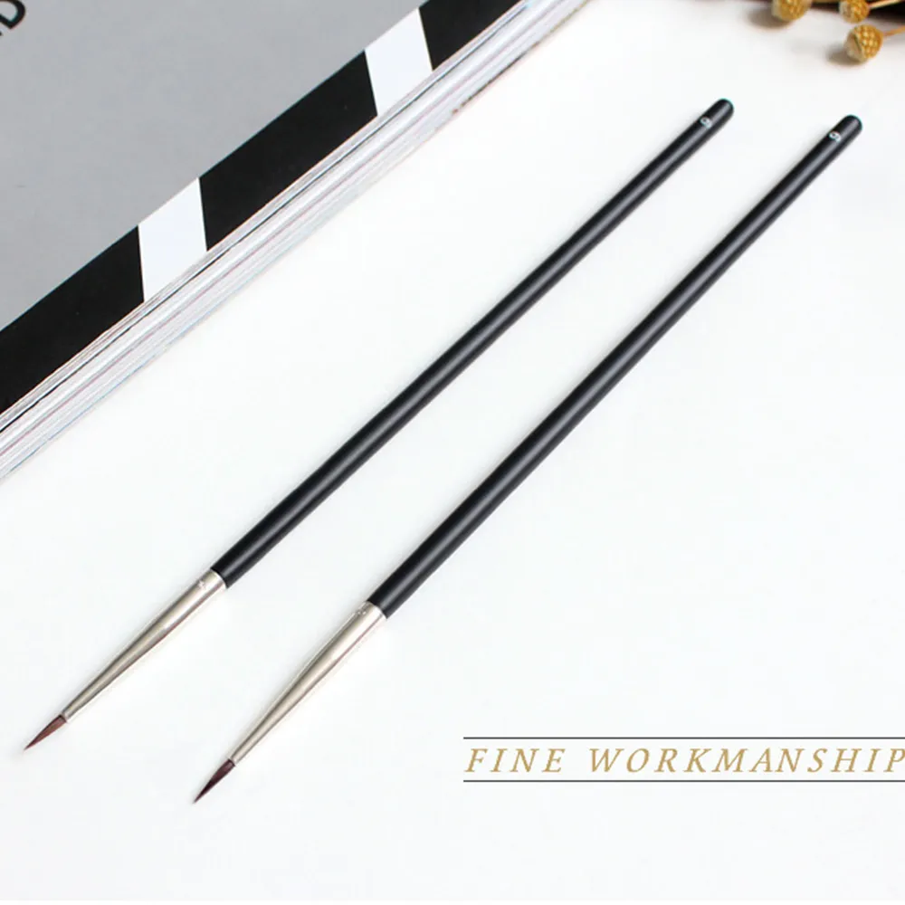 Alat Mata Populer Kuas Rias Rambut Bulu Halus Kuas Eyeliner Hitam Pena Eyeliner Kuas Krim Alis