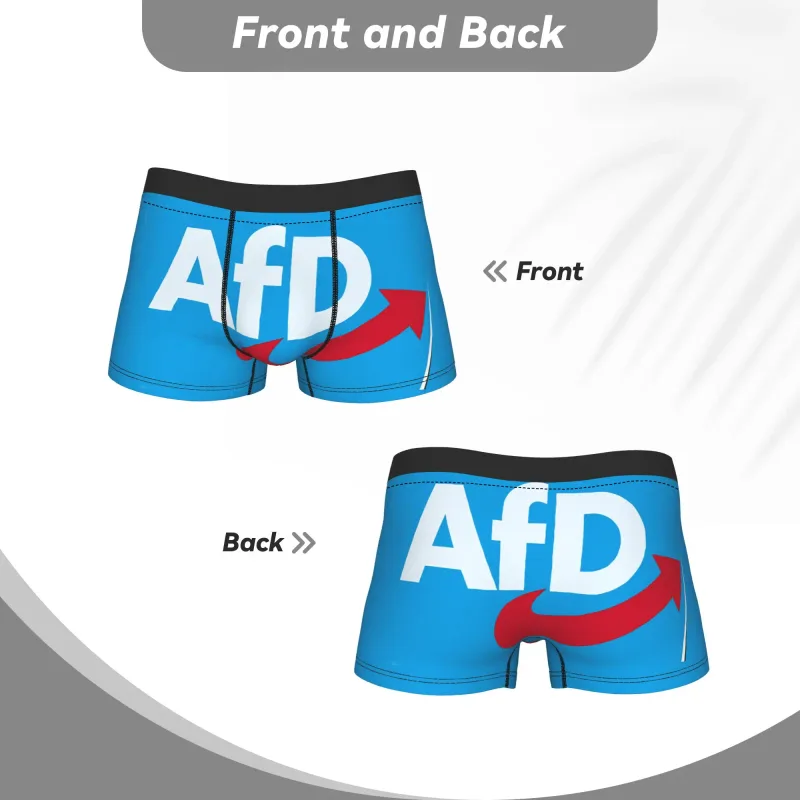 البديل Afd ألمانيا السراويل ملخصات الملابس الداخلية عالية الجودة رجل الجدة Boxershorts الطباعة زائد حجم سراويل — image 4