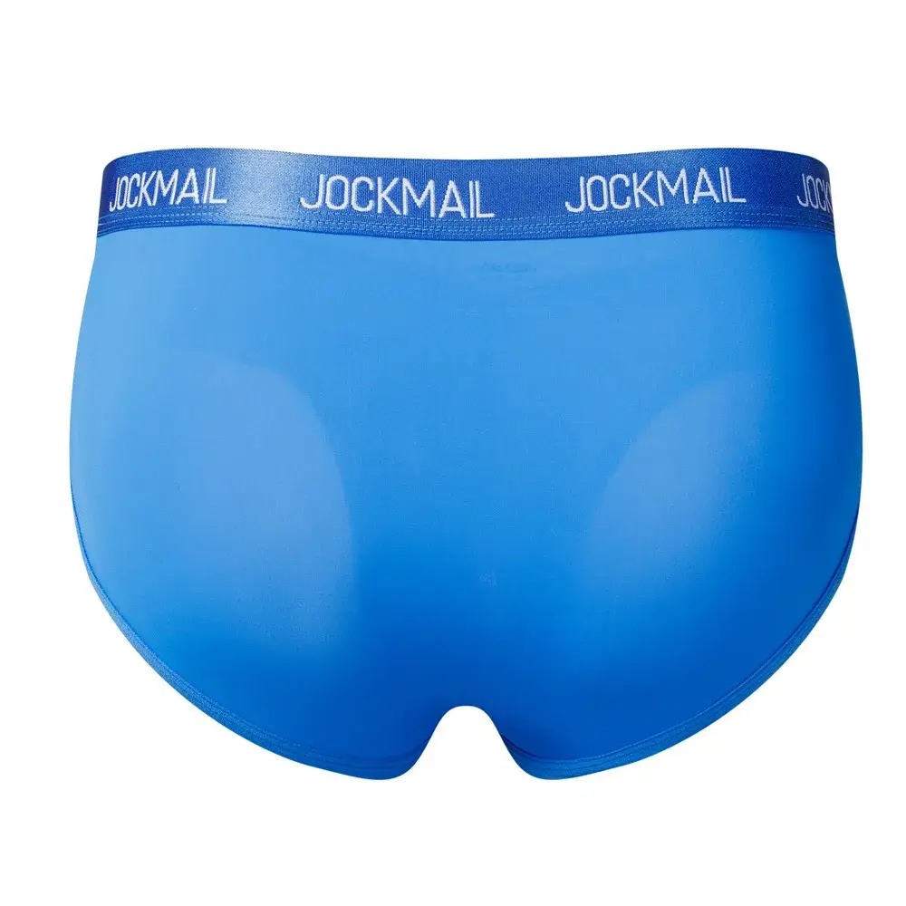Jockmail Mens Underwear Low Waist Sexy Letter Sports Breathable Summer Ice Silk Briefs Big Bag Nylon Solid Color Man Panties — image 28