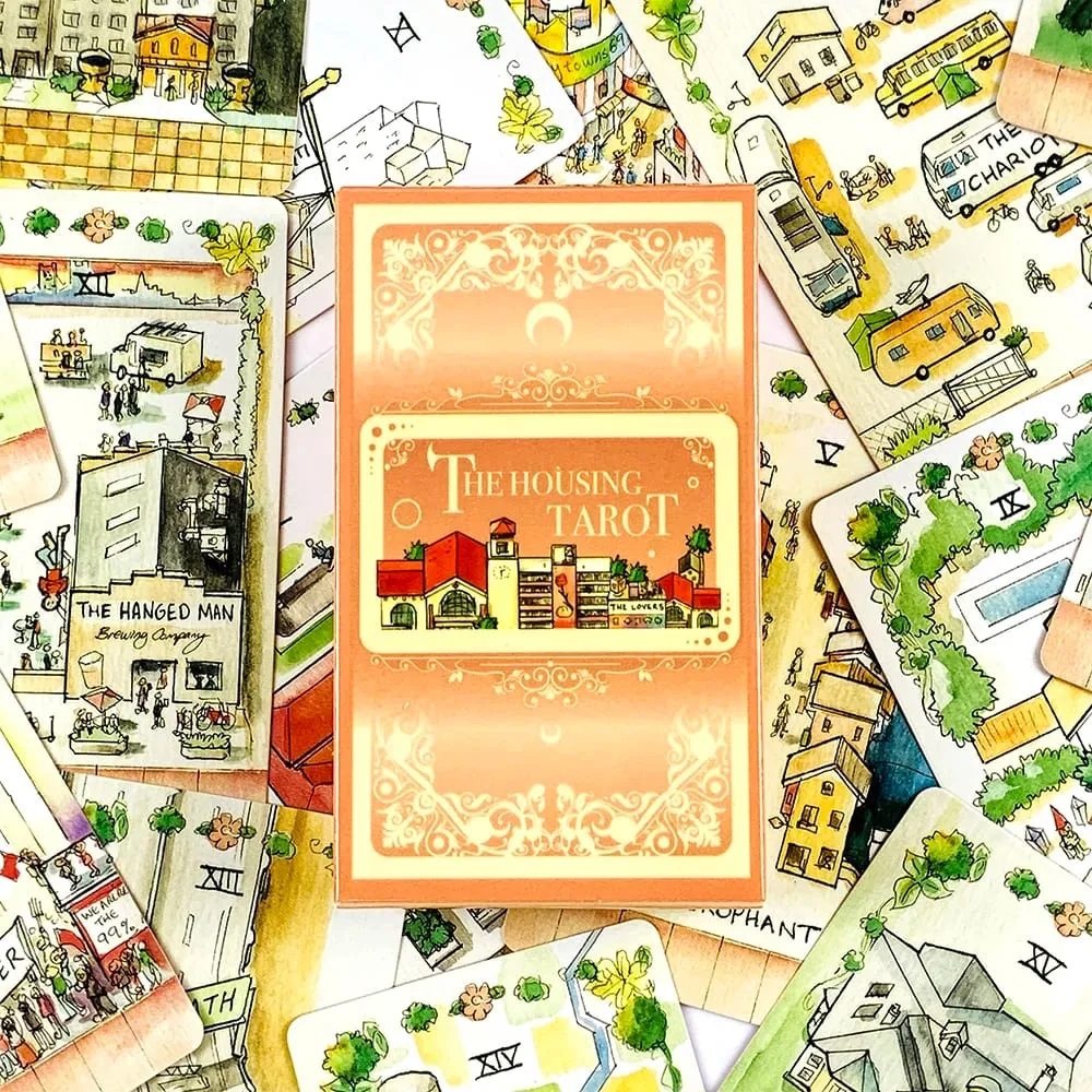 The Housing קלפי טארוט 78 קלפים גרסה אנגלית חיזוי משחקי לוח קלפים משחק מפגשים משפחתיים בידור קלפי טארוט