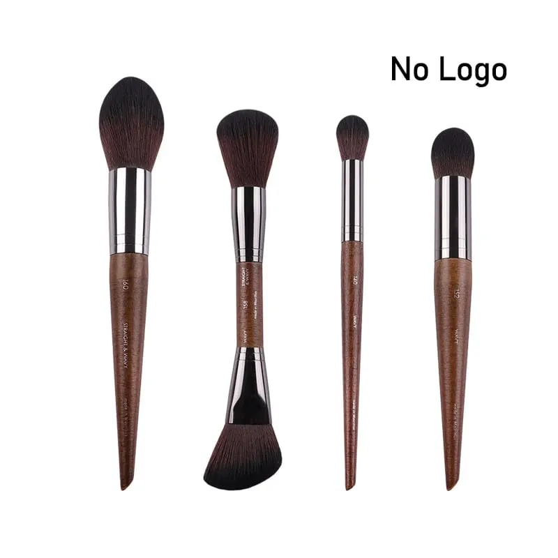 Natuurlijk hout Oogmake-up kwasten hele set Pro Crease Oogschaduw Make-up kit smudge highlighter wenkbrauw Lip wimperborstel praktisch