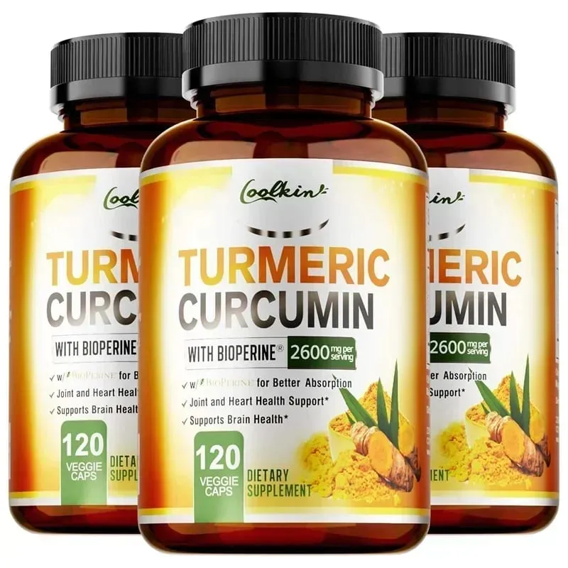 Turmeric Curcumin Capsules Contains 95% Curcumin Energy Supplement Support Bone Joint Health Anti-inflammatory Antioxidant — image 9