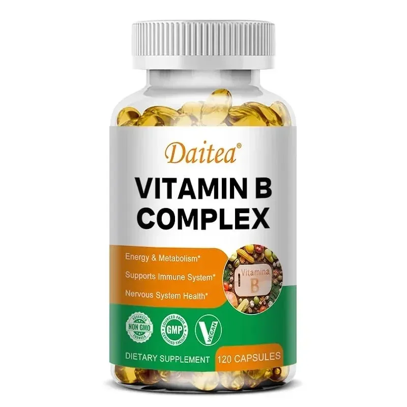 Vitamin B Complex - Stress Immunity Heart Health Nervous System Energy Metabolism Support - Non-GMO Vegan Gluten-Free