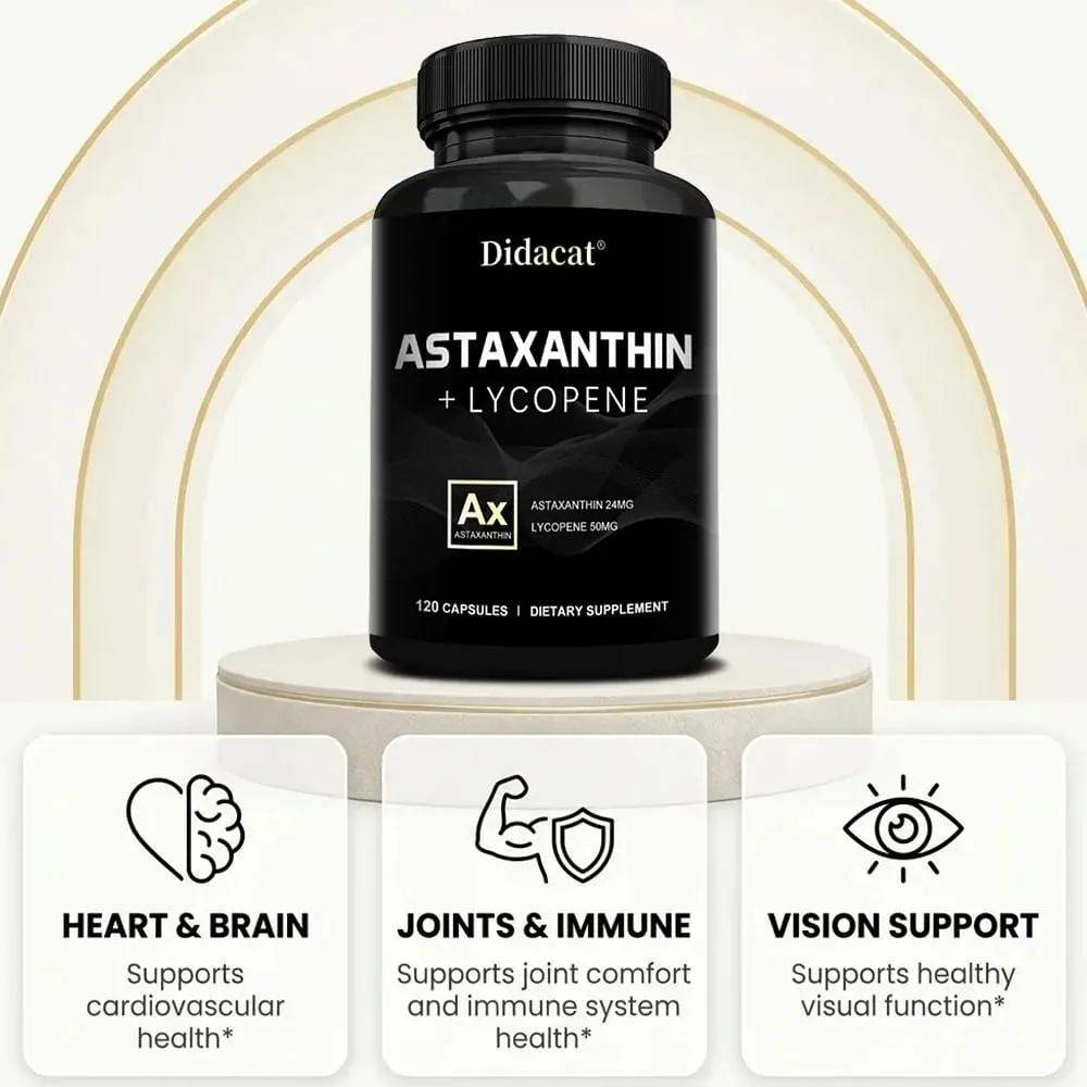 Suplemen Astaxanthin untuk Pria dan Wanita | Dari Haematococcus Pluvialis Microalgae untuk Penunjang Kesehatan Mata & Kulit — image 2