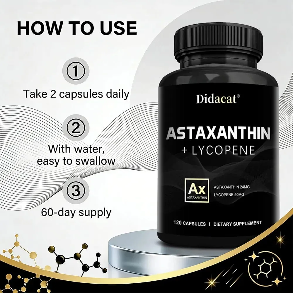 Suplemen Astaxanthin untuk Pria dan Wanita | Dari Haematococcus Pluvialis Microalgae untuk Penunjang Kesehatan Mata & Kulit — image 6