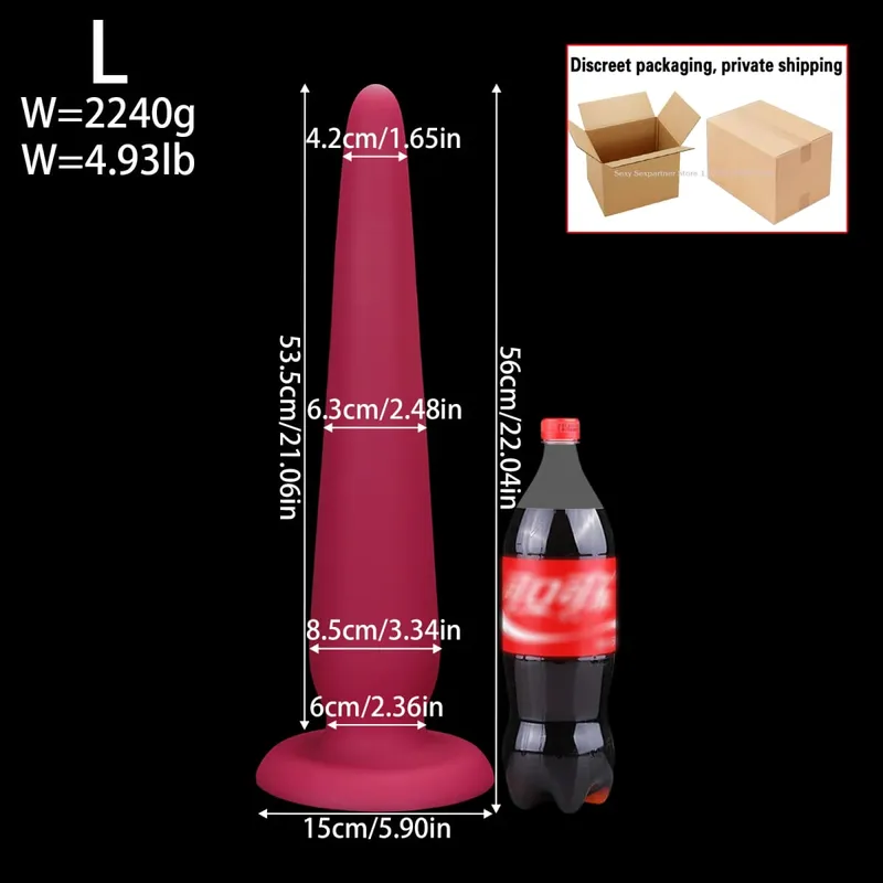 66cm Super Long Huge Anal Plug Big Thick Butt Plugs Training Anal Dilator Toy Prostate Massager Adult Anal Sex Toy For Women Men — image 23