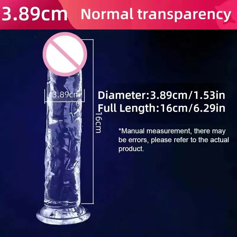 Transparent Soft Jelly Dildo Realistic Fake Dick Penis Suction Cup Dildo Realistic Sex Toys For Lesbian Women Female Masturbator — image 23