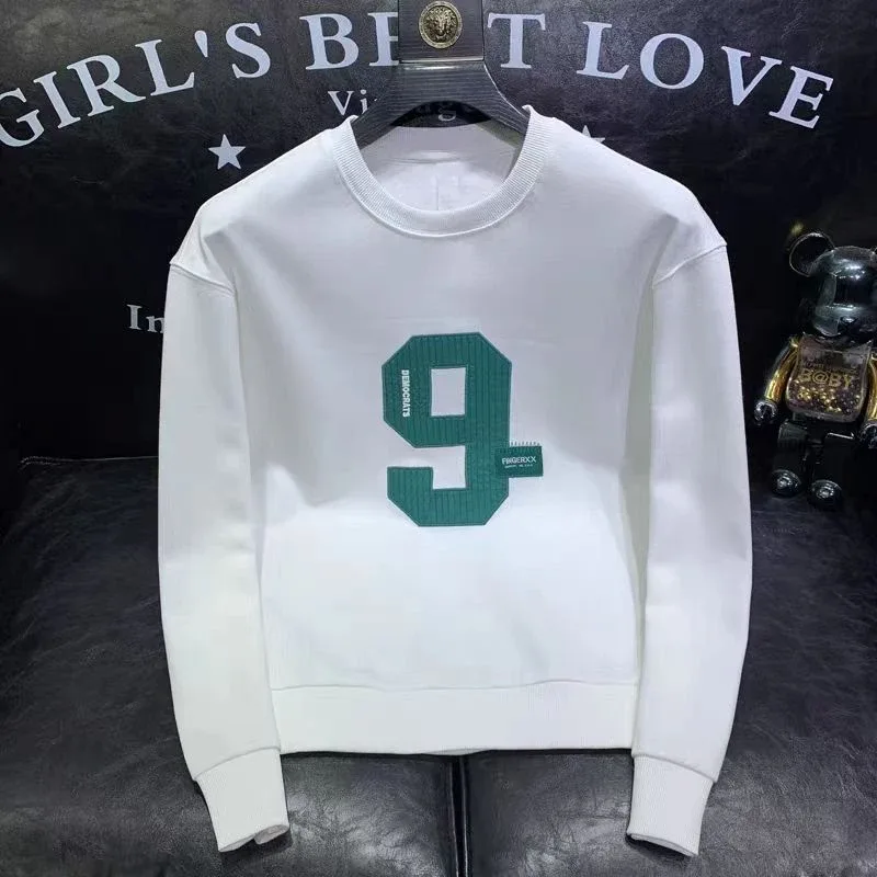 Lente Herfst heren trendy eenvoudig casual all match sweatshirt Y2K streetwear ronde hals truien met lange mouwen mannelijke losse hoodies
