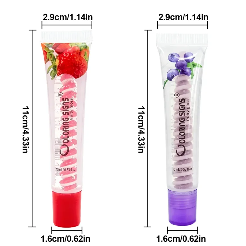 Fruity Lip Gloss Strawberry Blueberry Shiny Lip Oil Ενυδατικό Λάδι χειλιών Plumping Shimmer Lip Makeup Ενυδατικό κραγιόν για κορίτσια — image 7