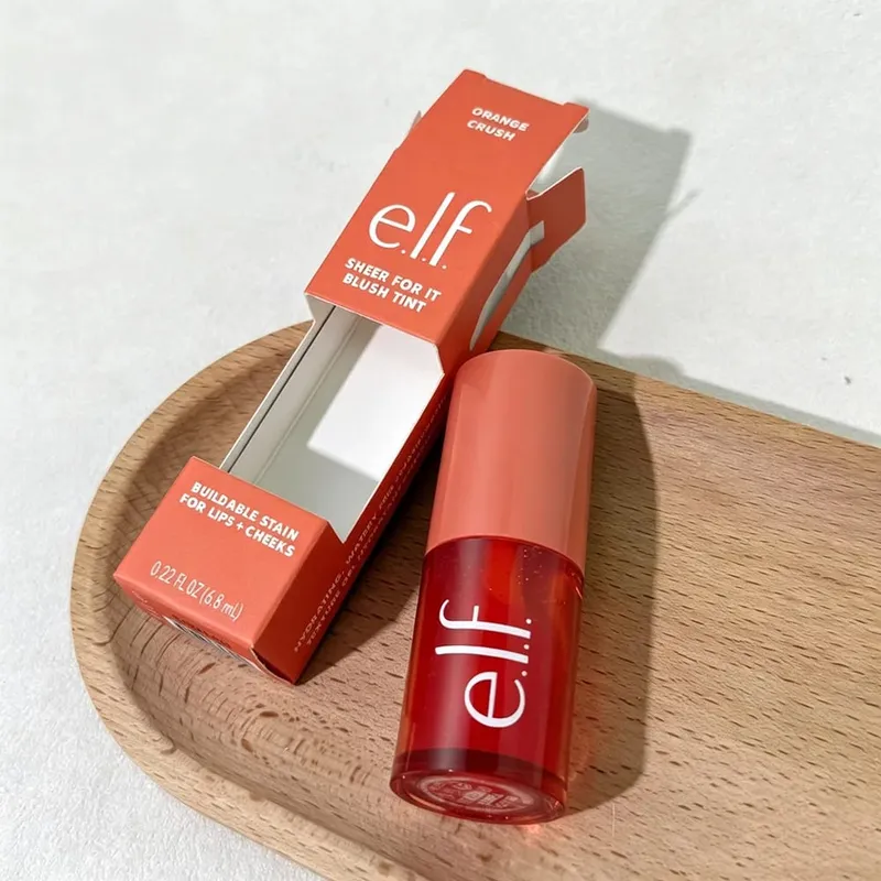 Elf New Sheer For It Blush Tint Dual-Use Liquid Blush Lip Gloss Sheer Tone Λεία υφή Ωραία λάμψη για καθημερινό μακιγιάζ για τα χείλη μάγουλο — image 11