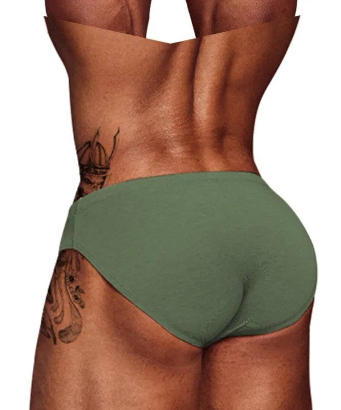 Men's Modal Ultra Thin Bare Feel Briefs, Low Rise High Elastic Breathable 3D Convex Pouch Underwear