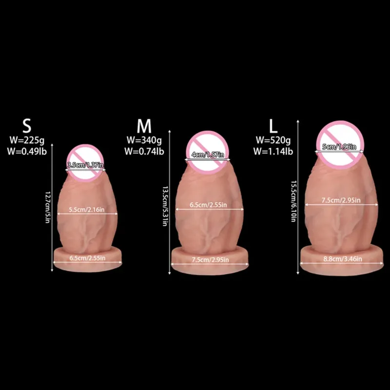 New Realistic Big Huge Thick Anal Dildo Butt Plug Giant Large Soft Silicone Anal Plug Expander Training Adult Sex Toys for Women