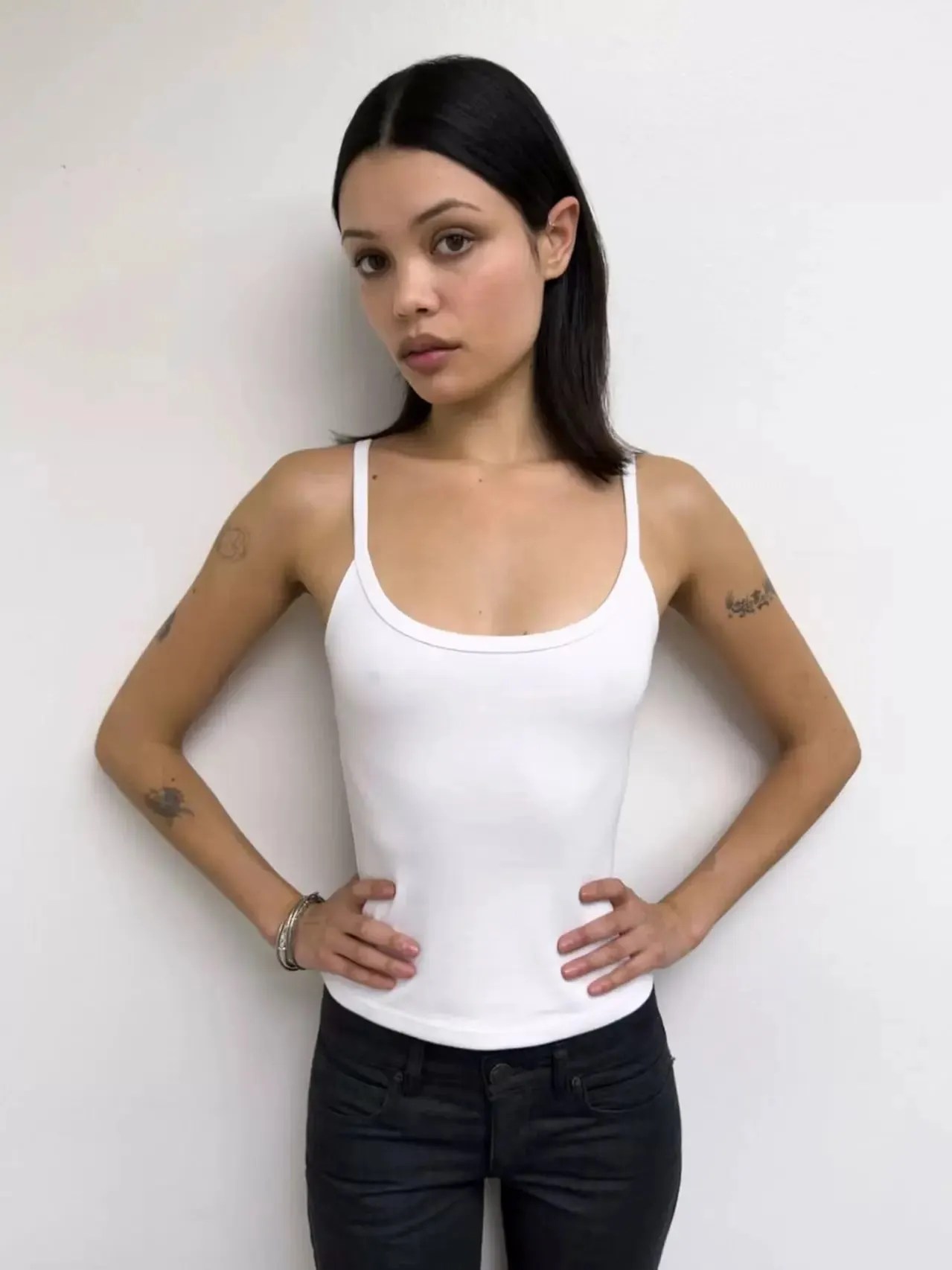 Tank American Style Crew Neck Slim Fit Stretch Basic Crop Top Γλυκό και δροσερό σέξι γιλέκο καμιζόλ — image 7